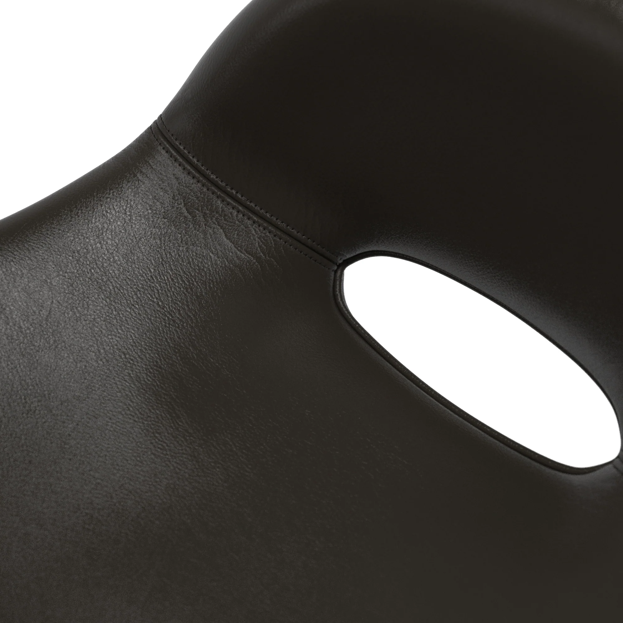 Cross Leg Counter Stool Tosca Leather Black - Image 6