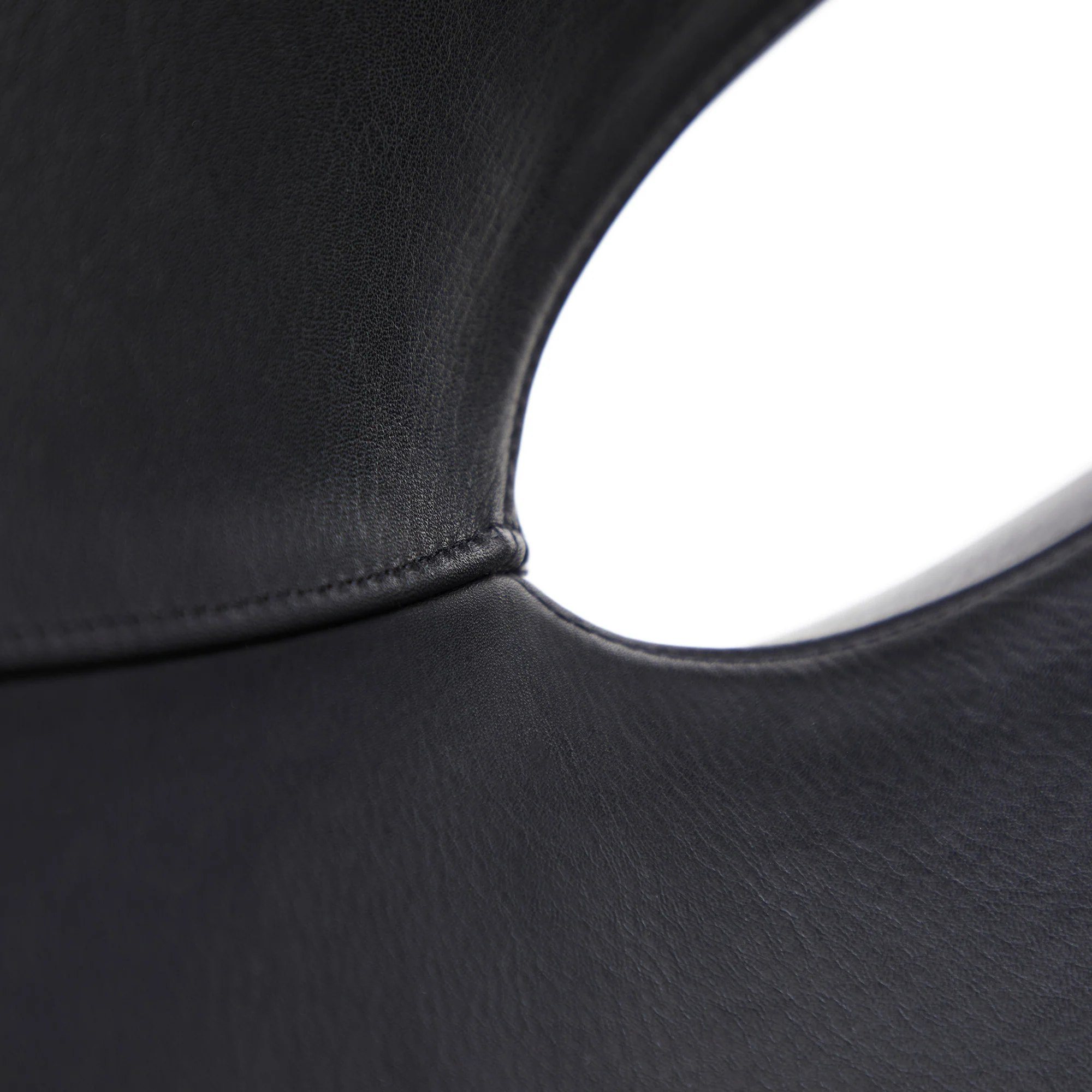 Cross Leg Lounge Chair Tosca Leather Black - Image 10