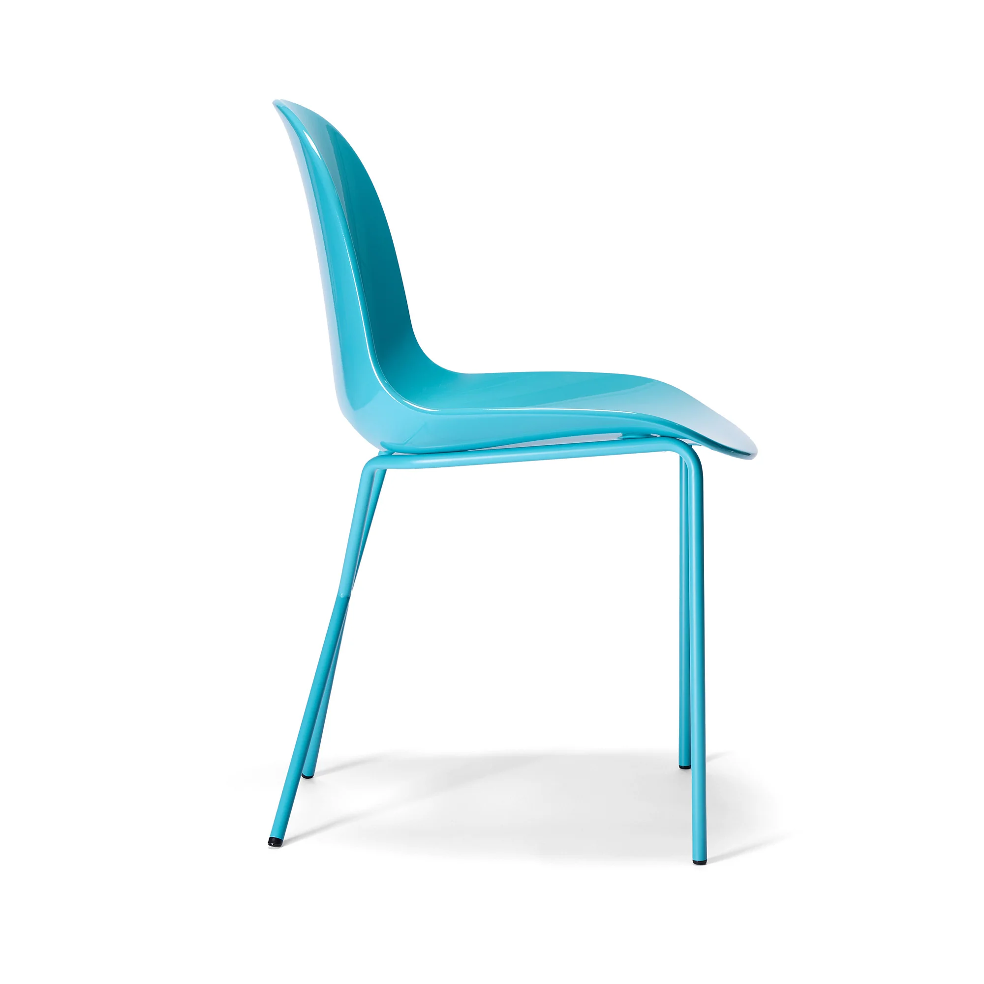 Cross Leg Side Chair Gloss Aqua - Image 6
