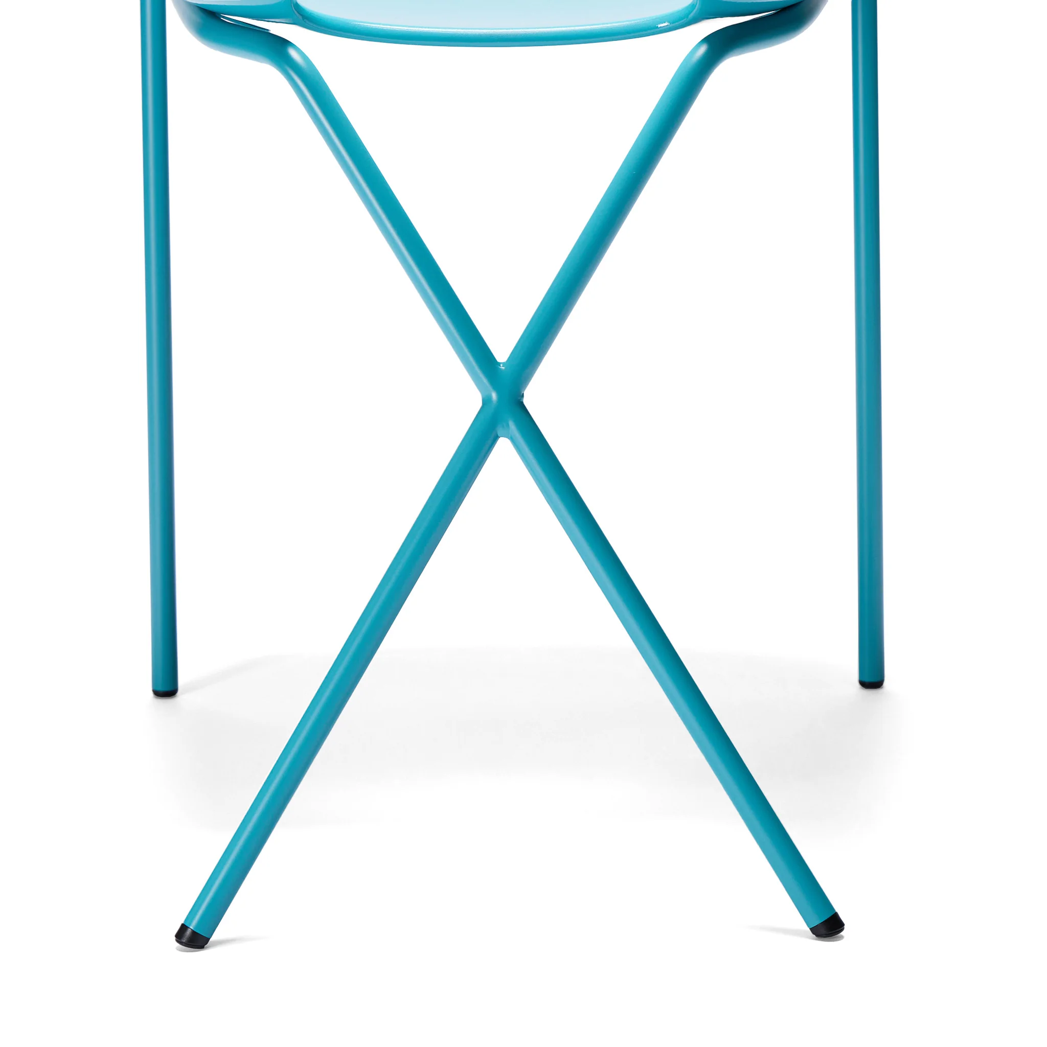 Cross Leg Side Chair Gloss Aqua - Image 8