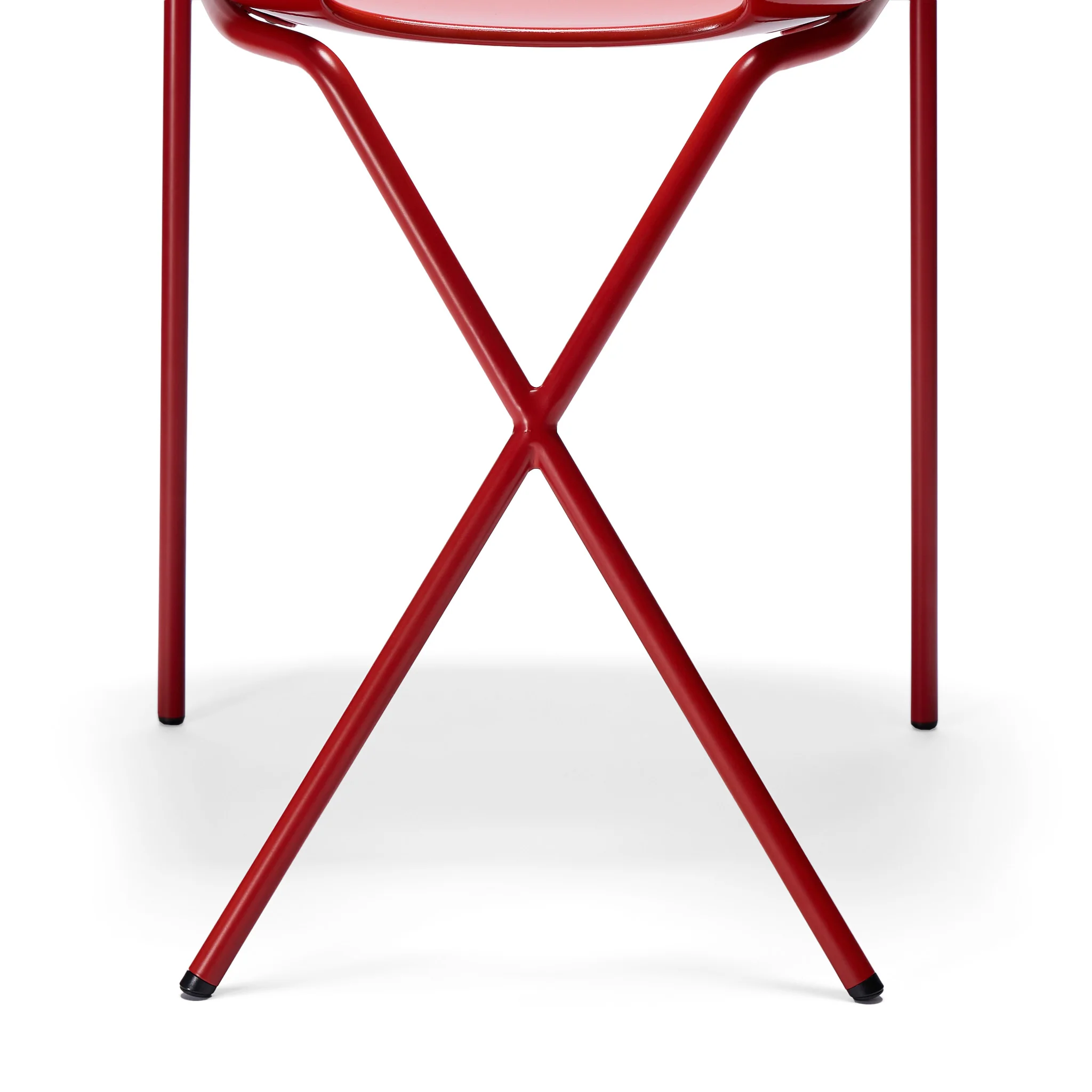 Cross Leg Side Chair Gloss Rosso - Image 8