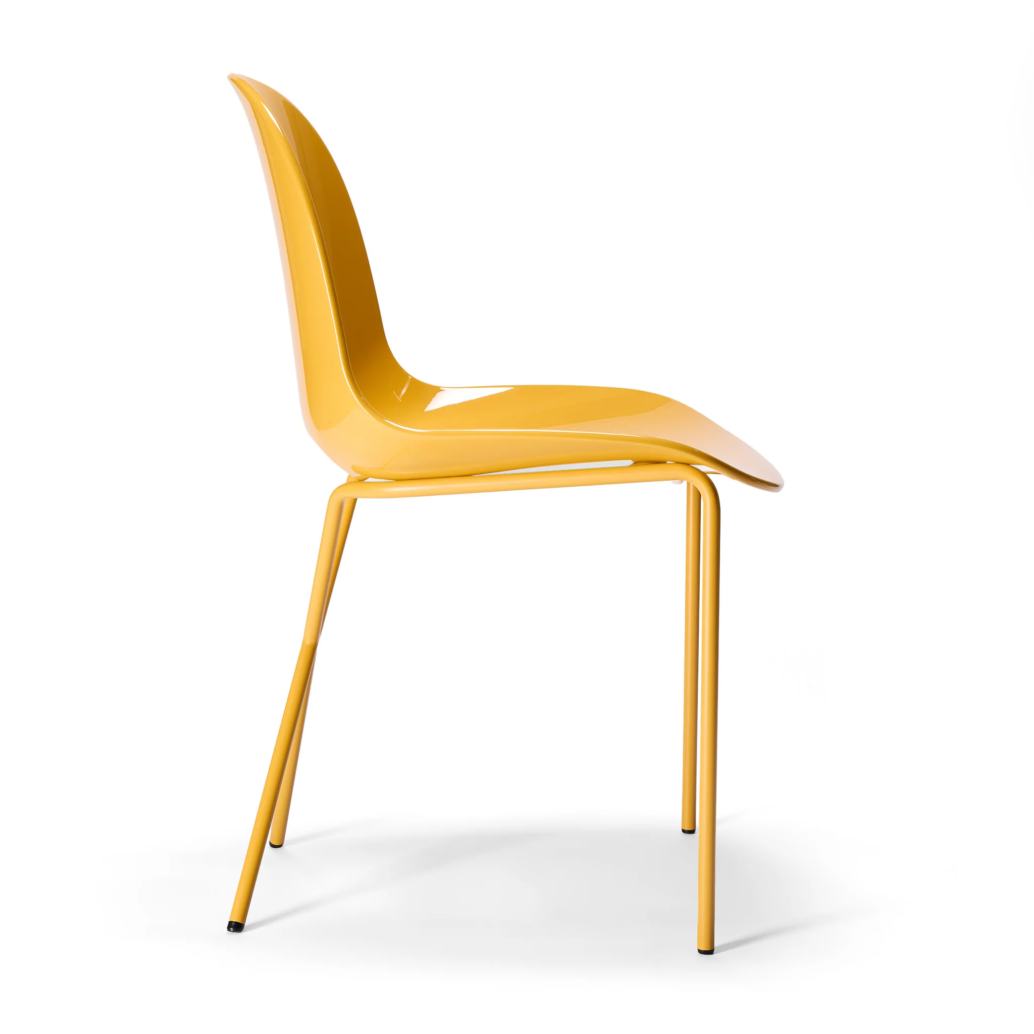Cross Leg Side Chair Gloss Saffron - Image 6