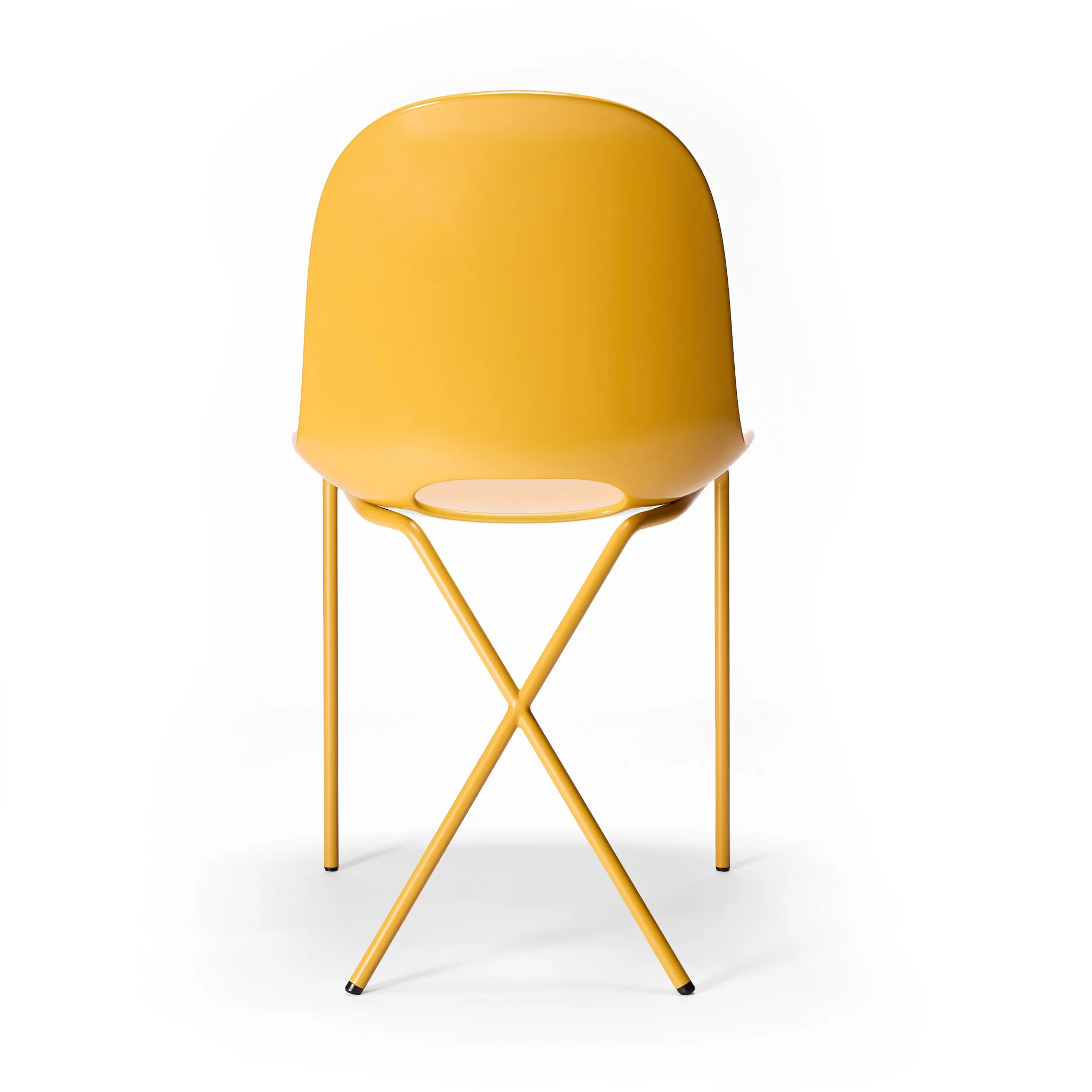 Cross Leg Side Chair Gloss Saffron - Image 7