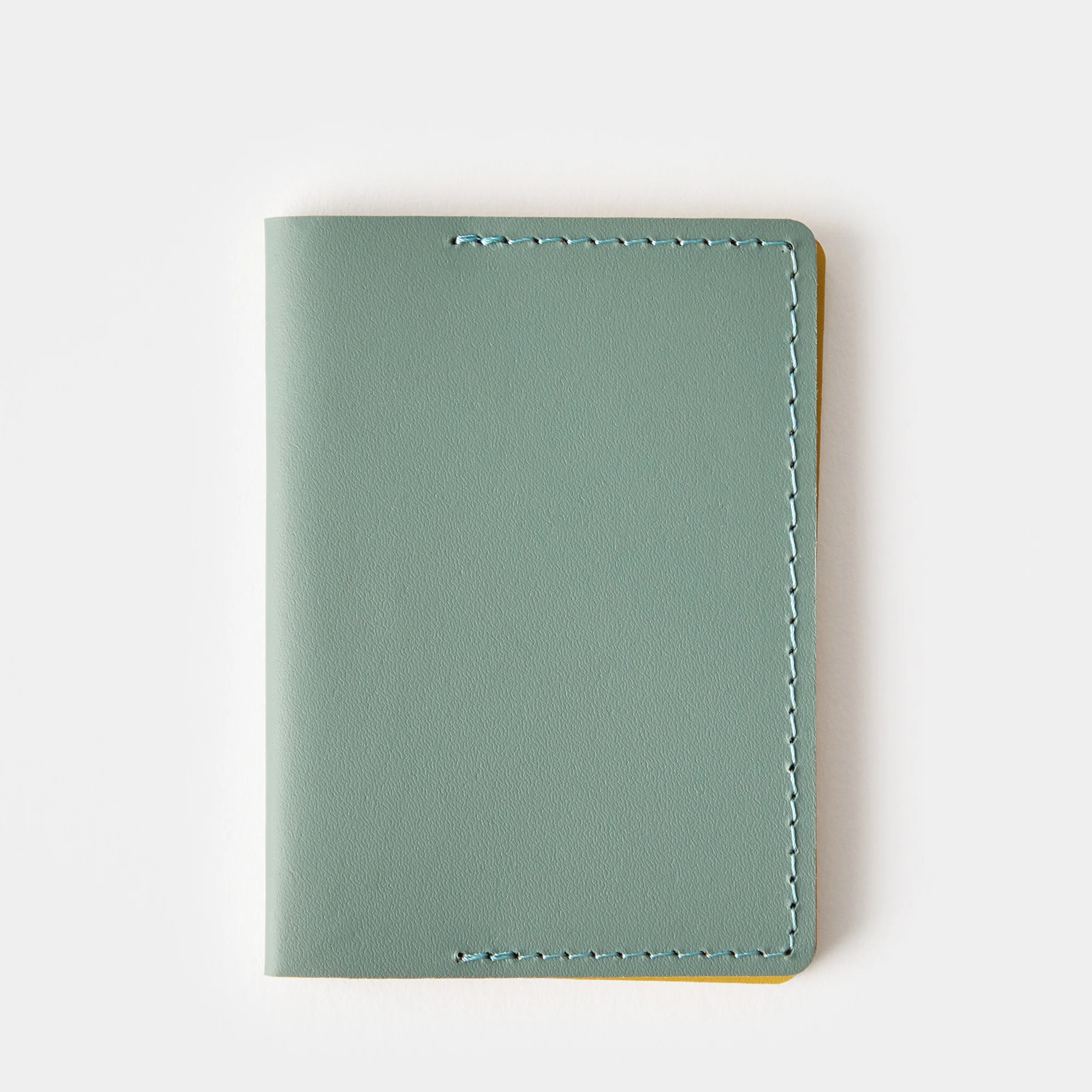 Cuero Double Card Holder Eucalyptus, Mustard & Pink - Image 4