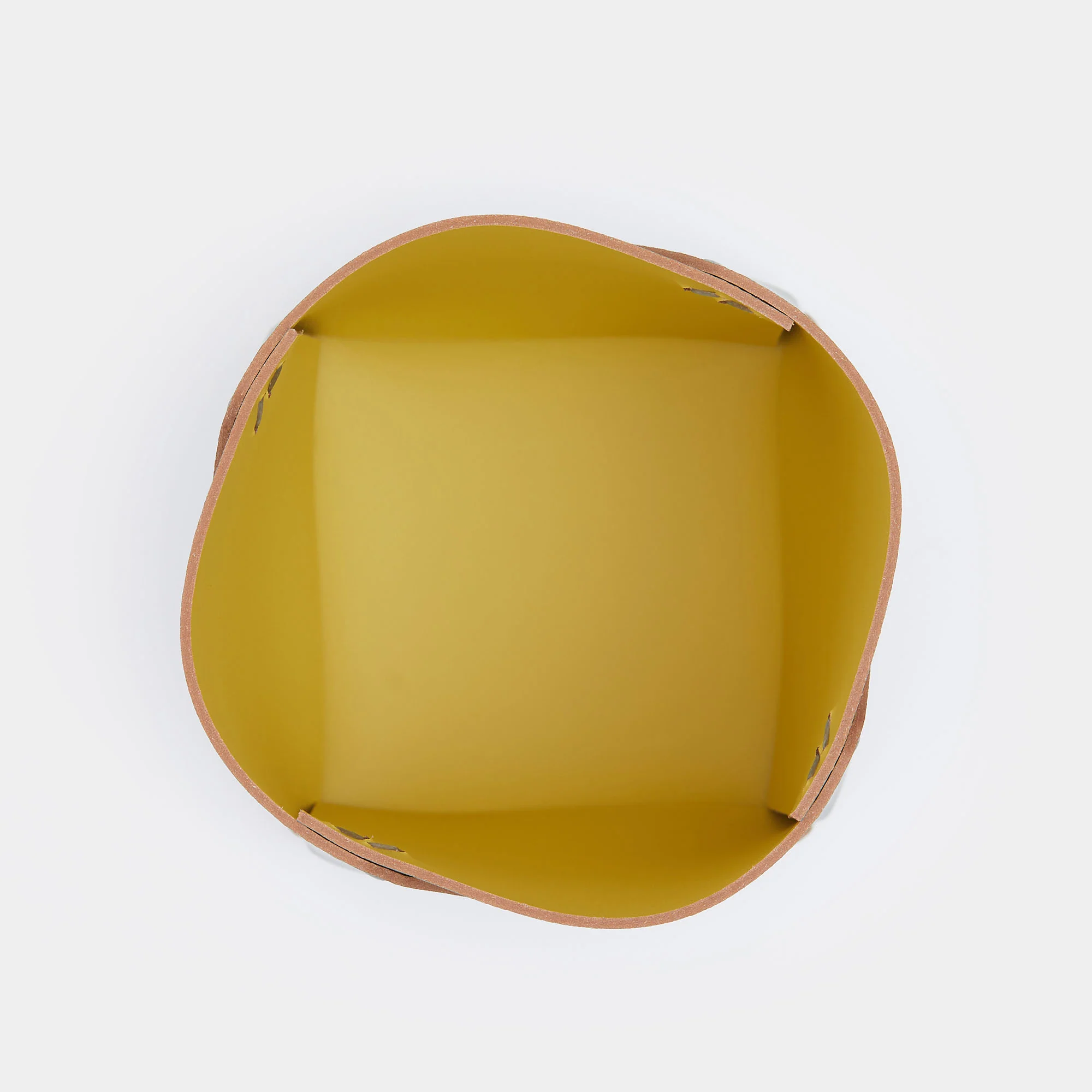 Cuero Two Tone Desk Tidy Eucalyptus & Mustard - Image 5