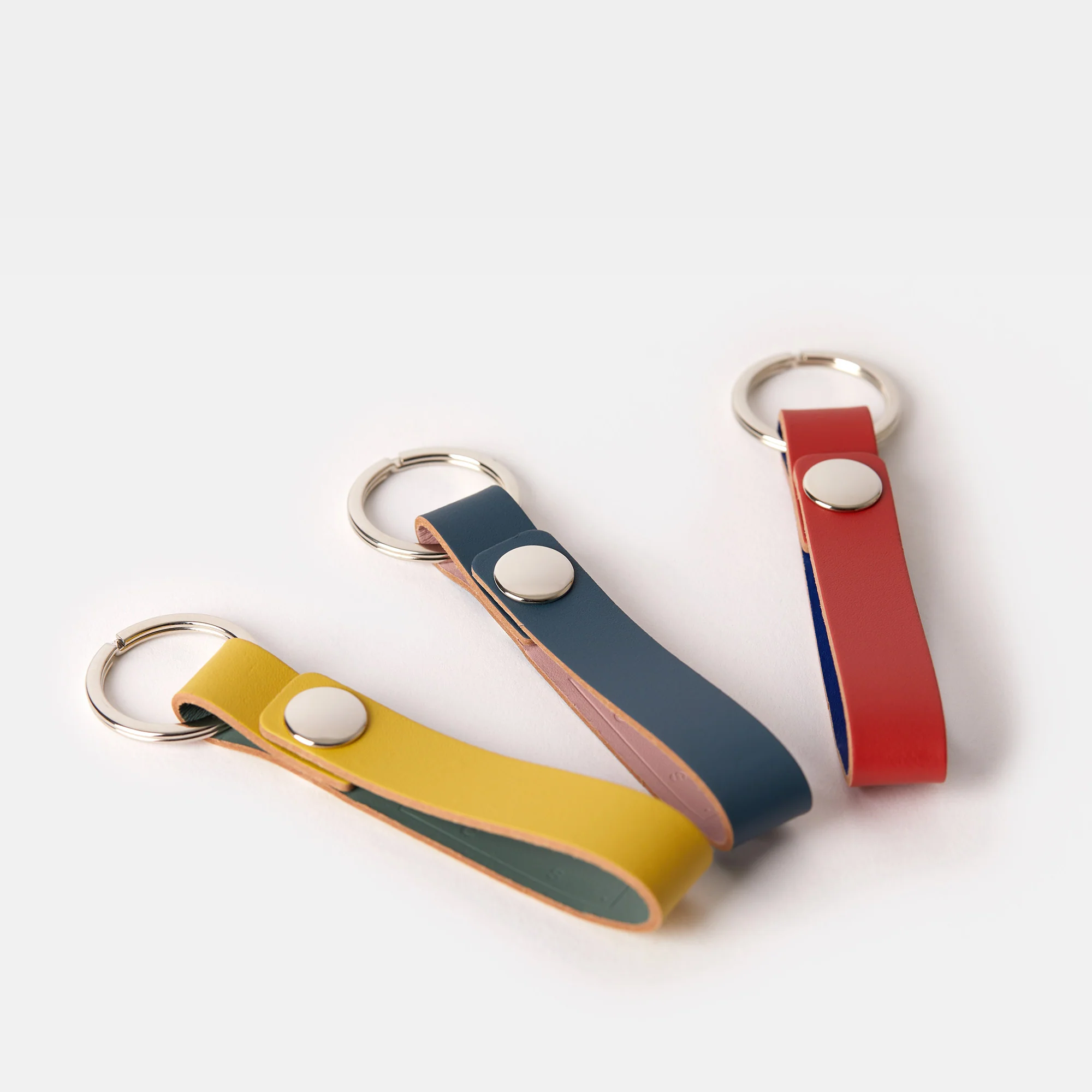 Cuero Two Tone Key Ring Eucalyptus & Mustard - Image 6