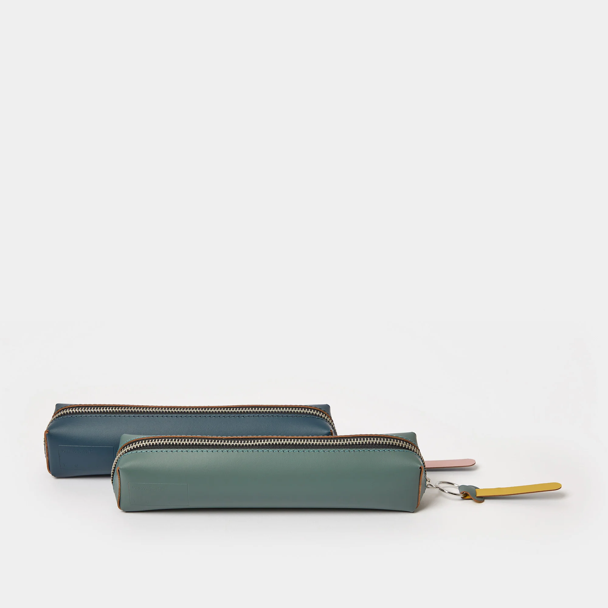Cuero Two Tone Pencil Case Petrol & Pink - Image 7