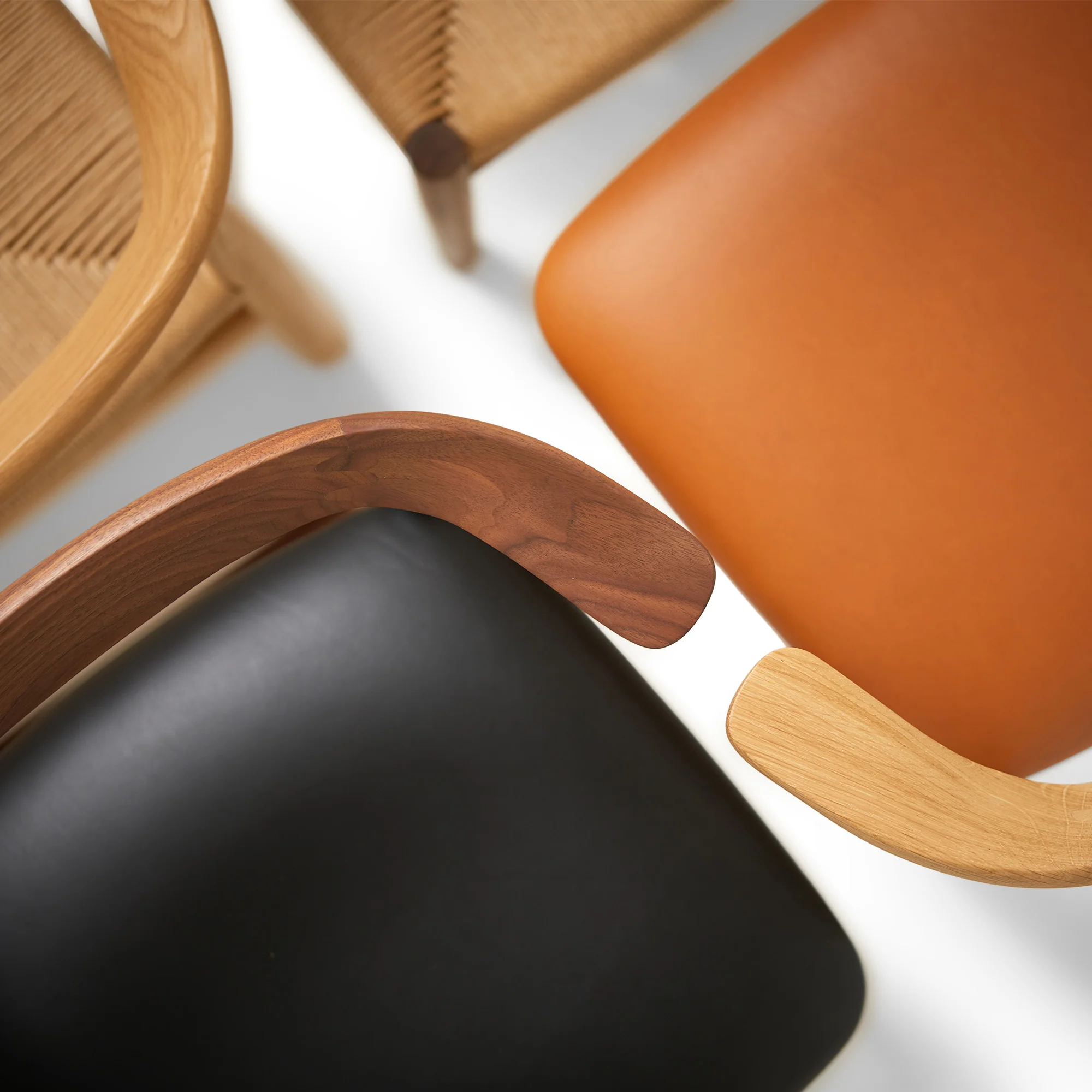 Delta Counter Stool Walnut & Black Leather - Image 11