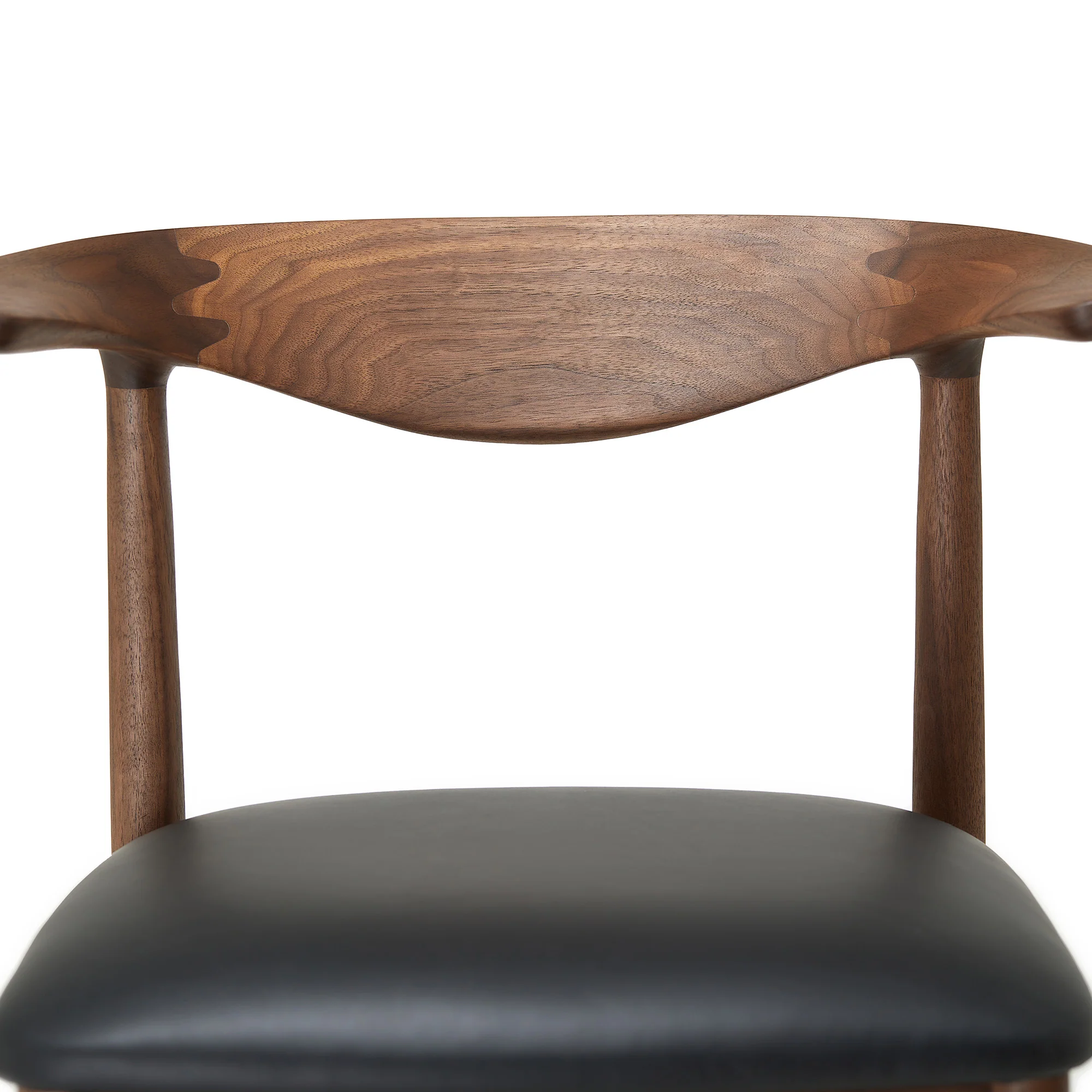 Delta Counter Stool Walnut & Black Leather - Image 6