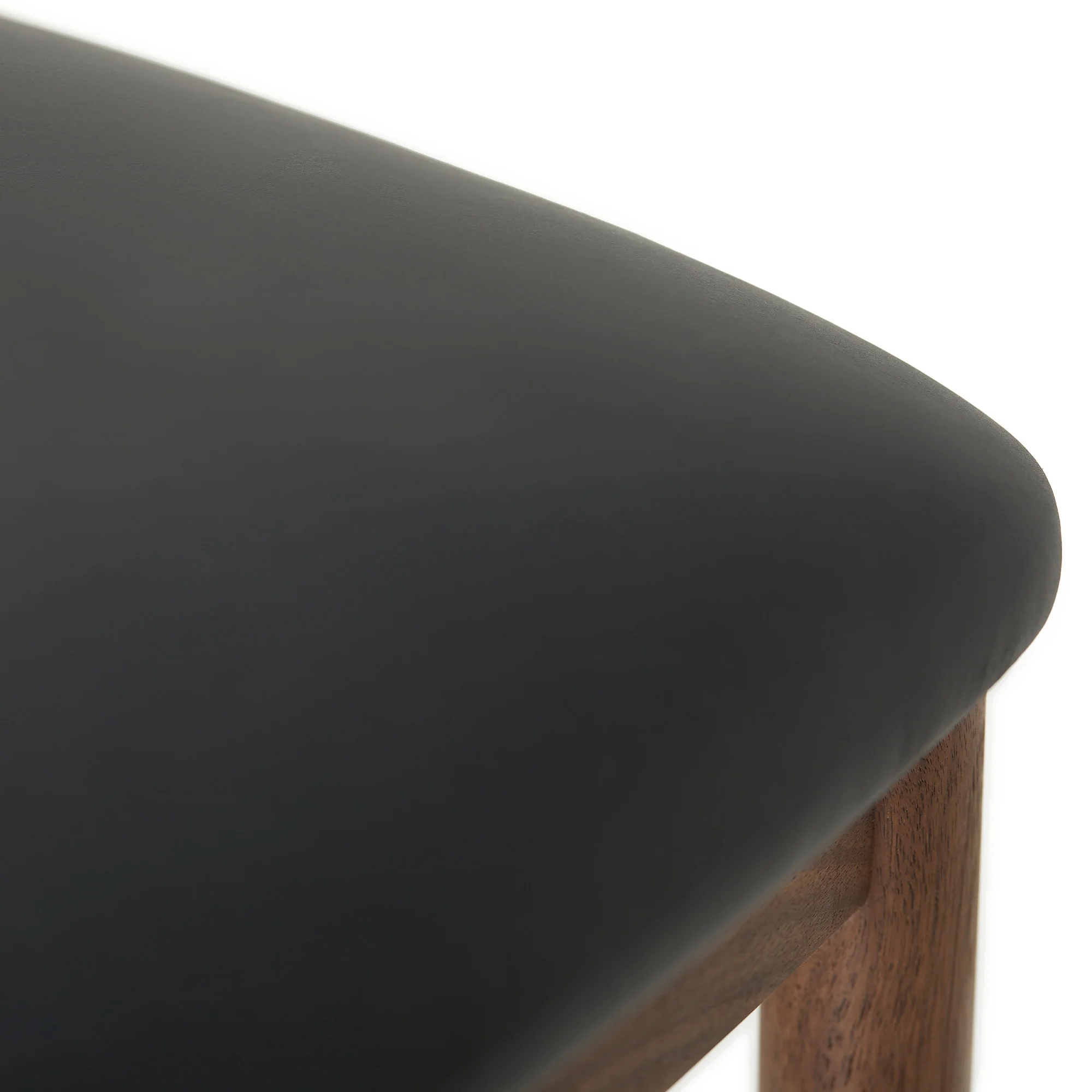 Delta Counter Stool Walnut & Black Leather - Image 8