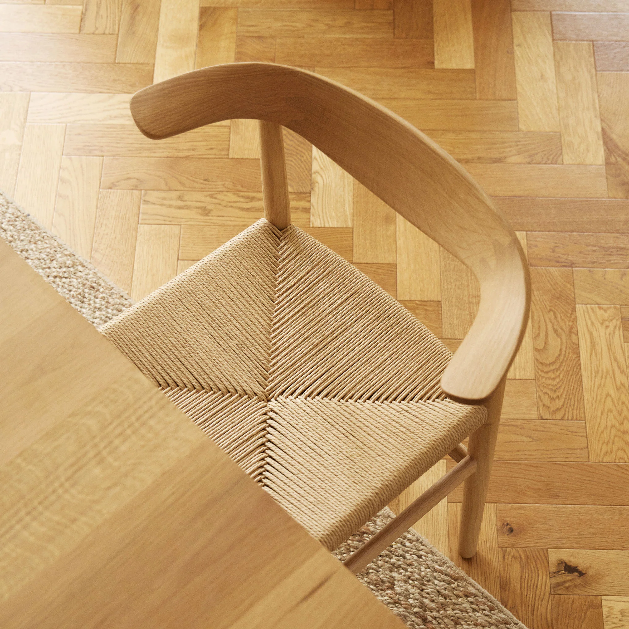 Delta Dining Chair Oak & Papercord - Image 3