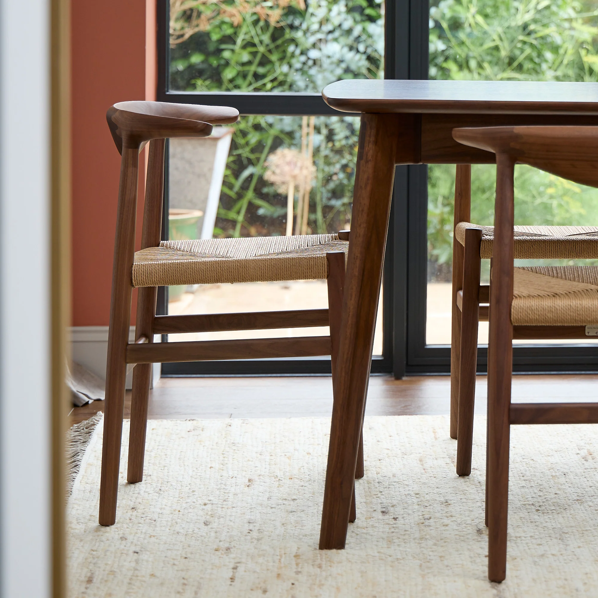 Delta Dining Chair Walnut & Papercord - Image 3