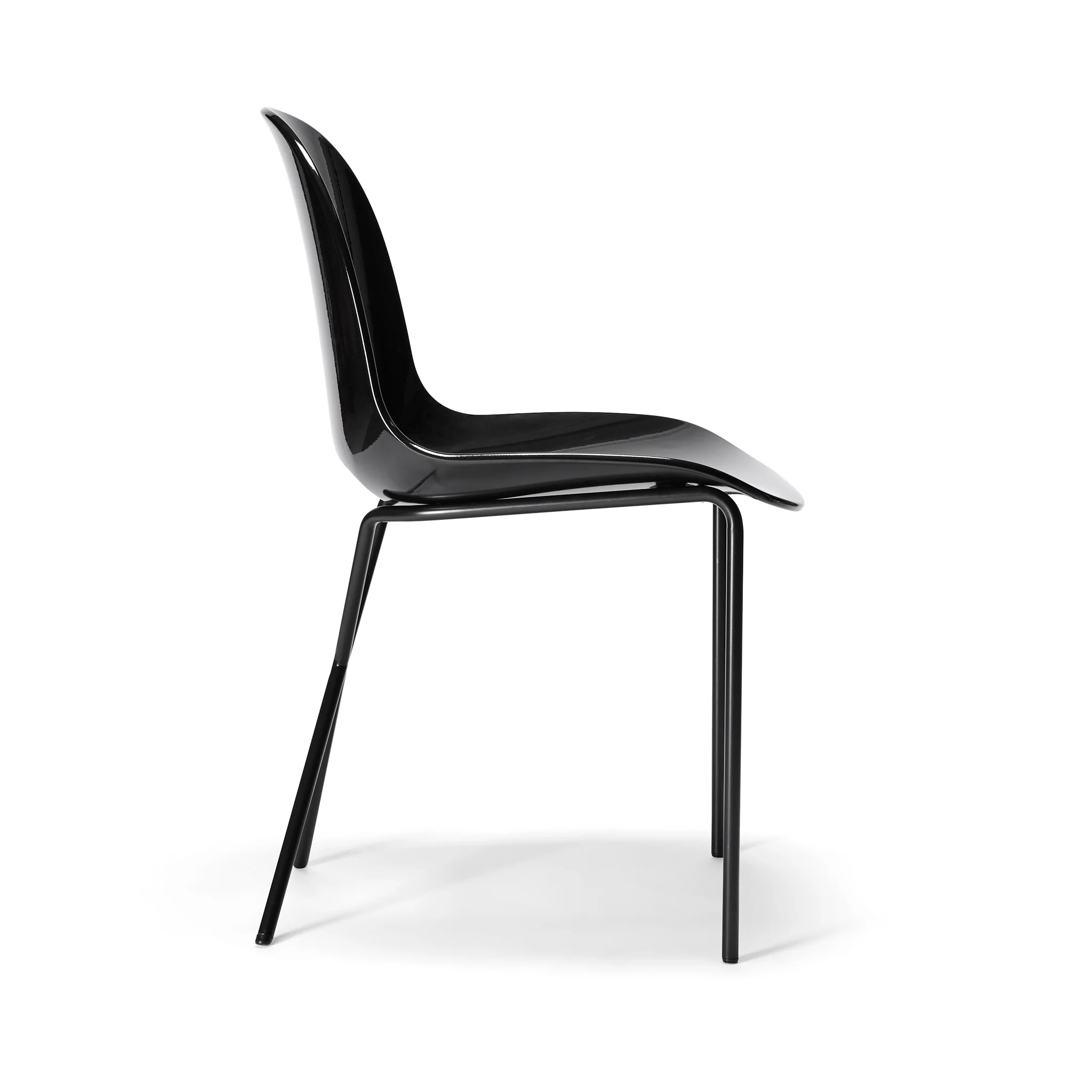 Cross Leg Side Chair Gloss Black - Image 6