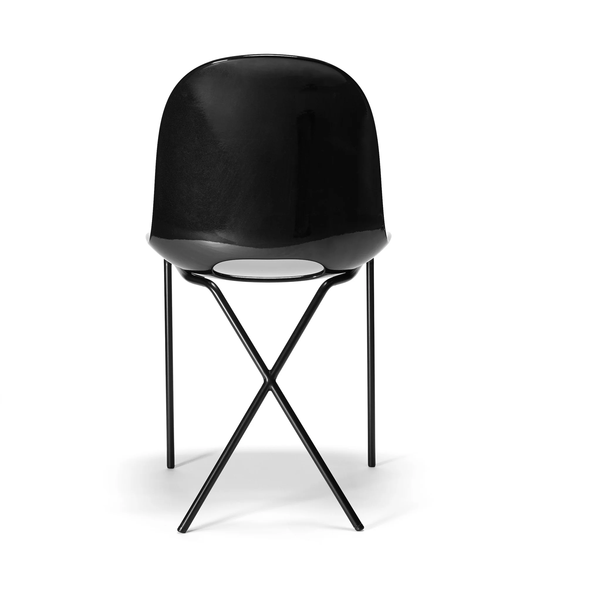 Cross Leg Side Chair Gloss Black - Image 7