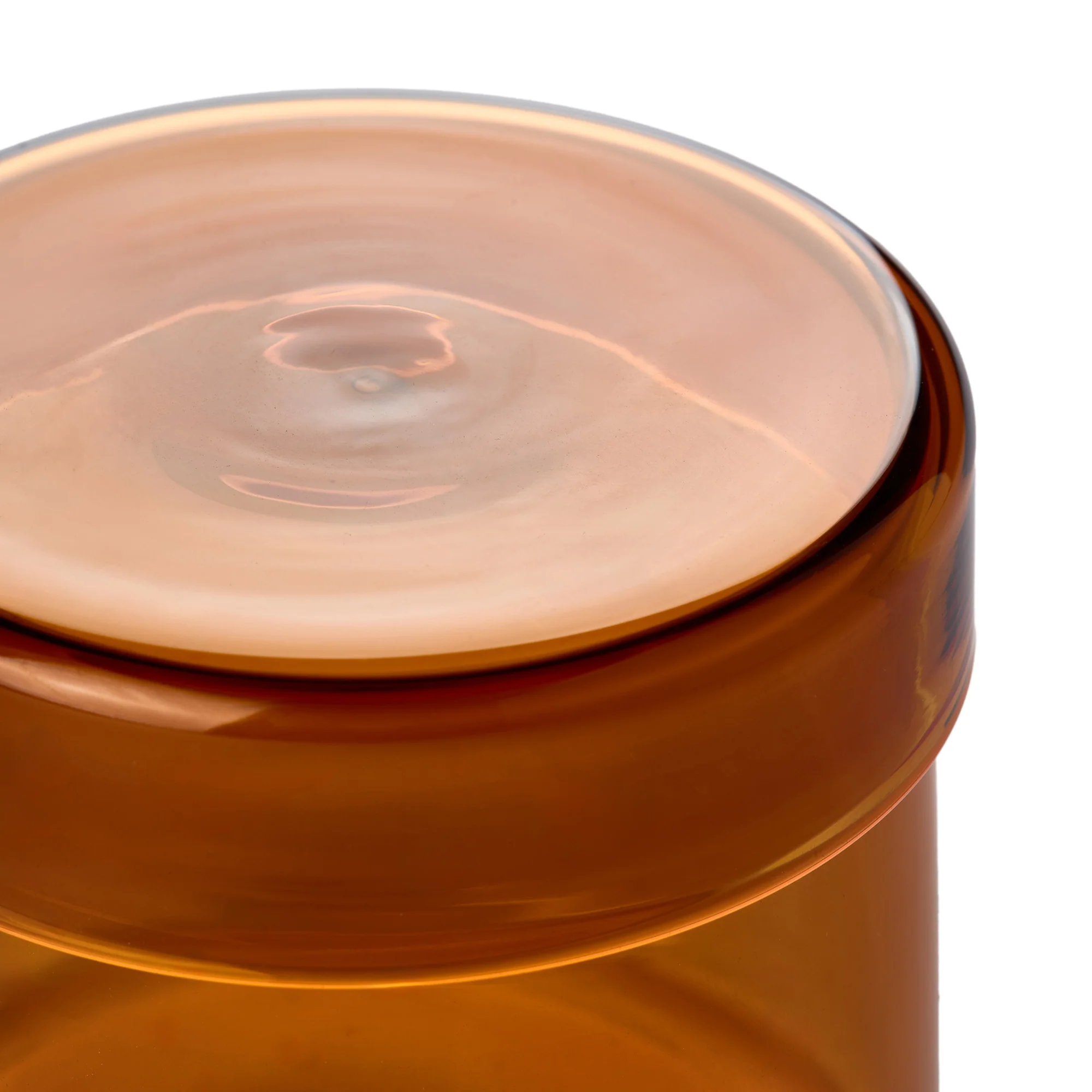 Home Lab Small Lidded Storage Pot Amber 6.5cm - Image 4