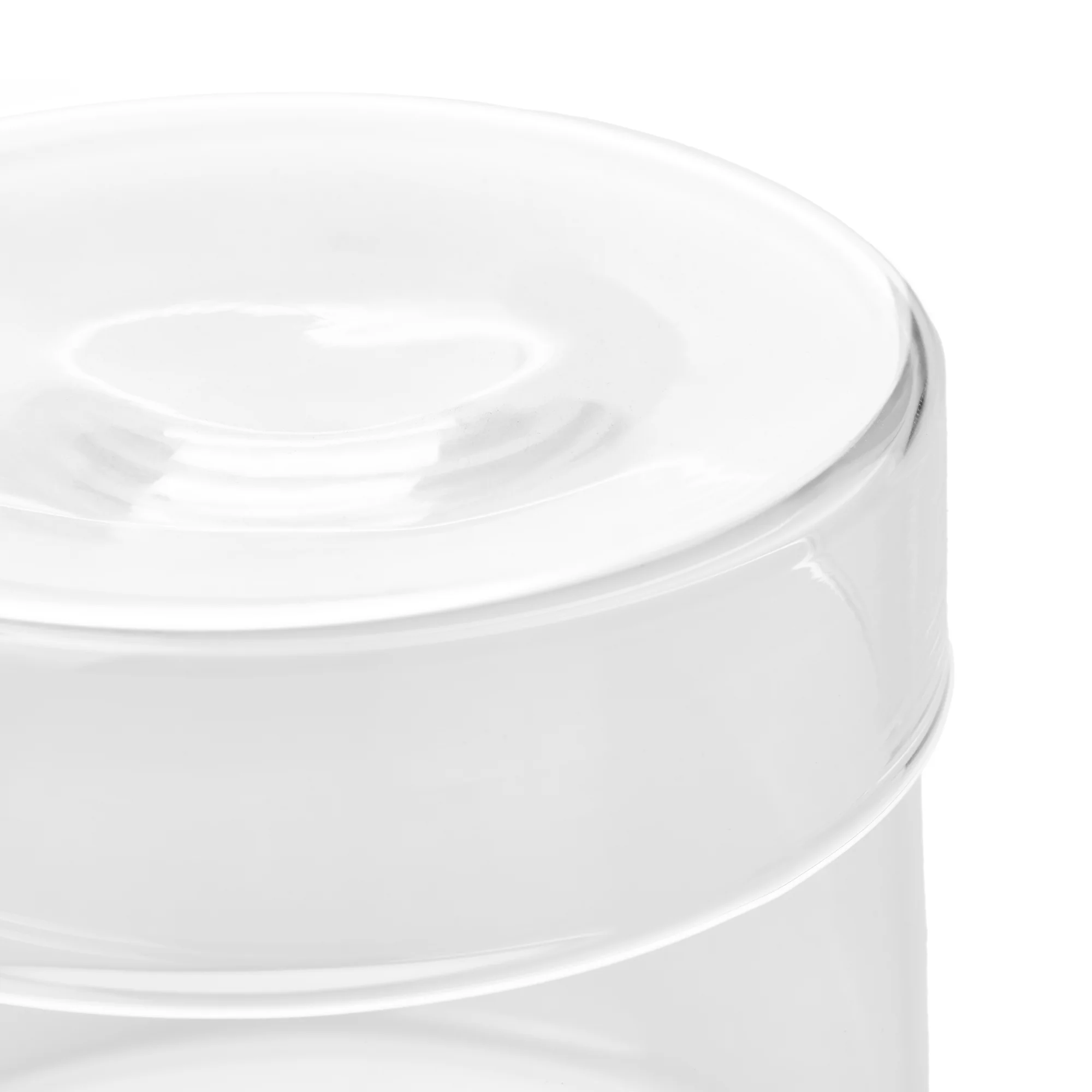 Home Lab Small Lidded Storage Pot Clear 6.5cm - Image 4