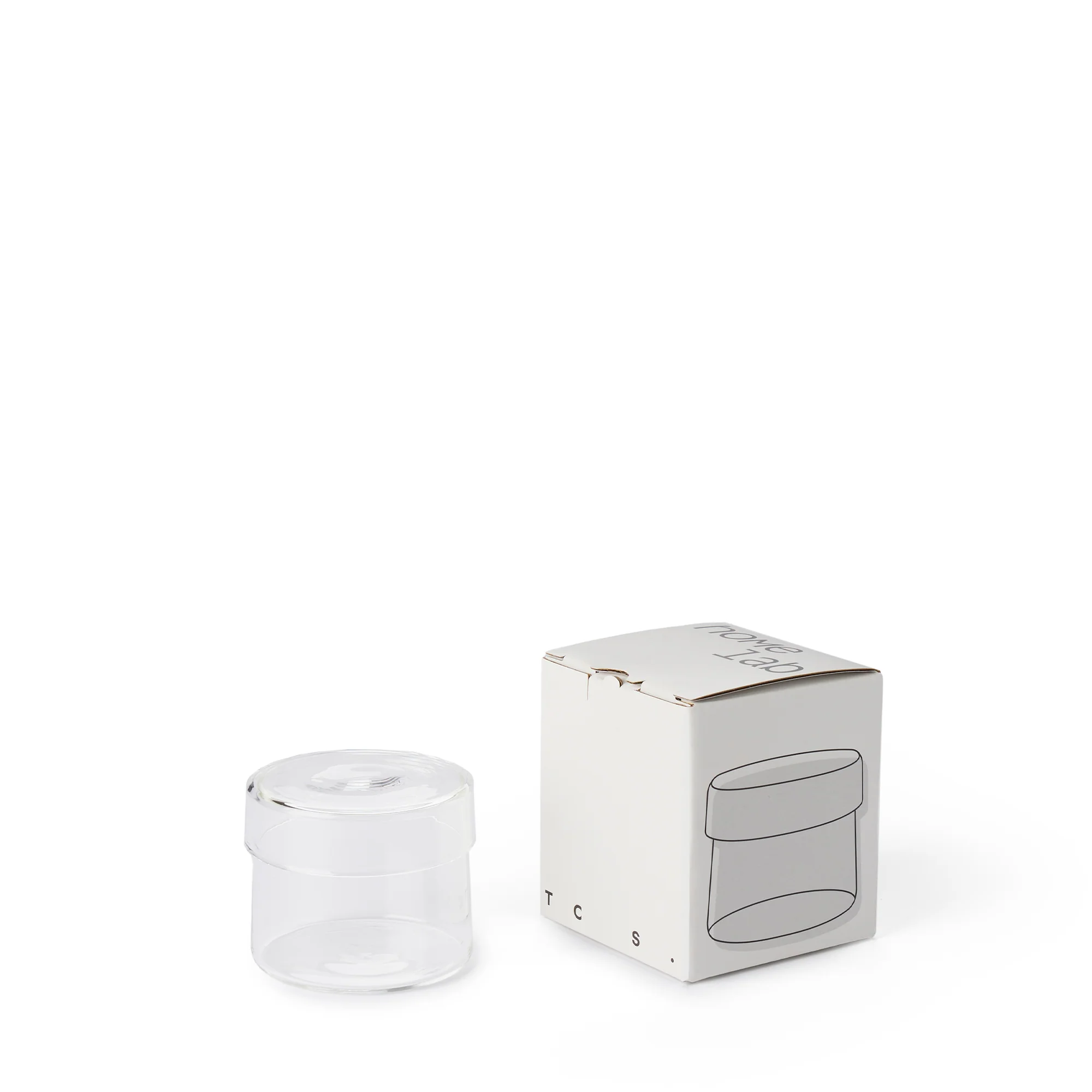 Home Lab Small Lidded Storage Pot Clear 6.5cm - Image 5