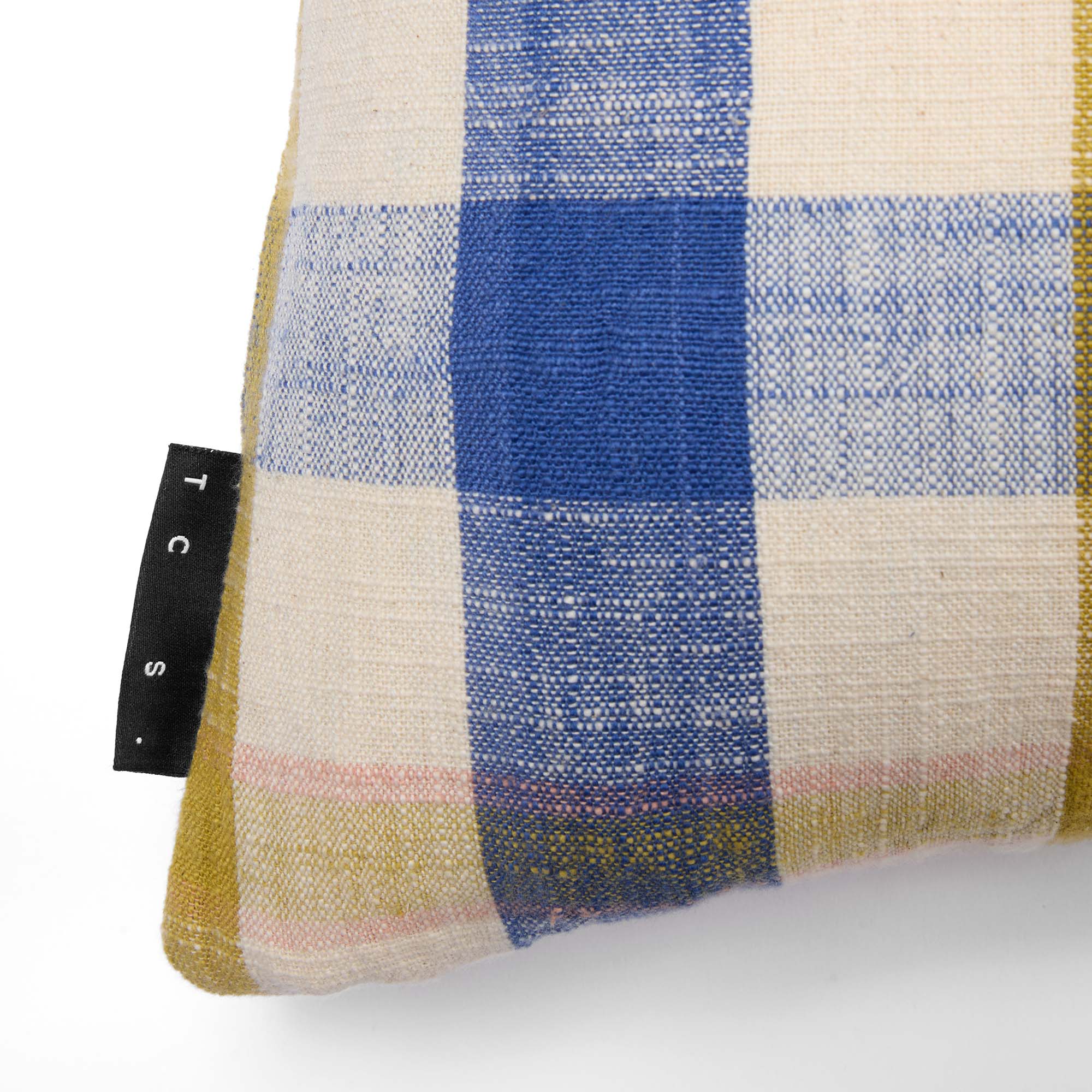 Marabar Cushion Cover Blue & Chartreuse 50 x 50cm - Image 7