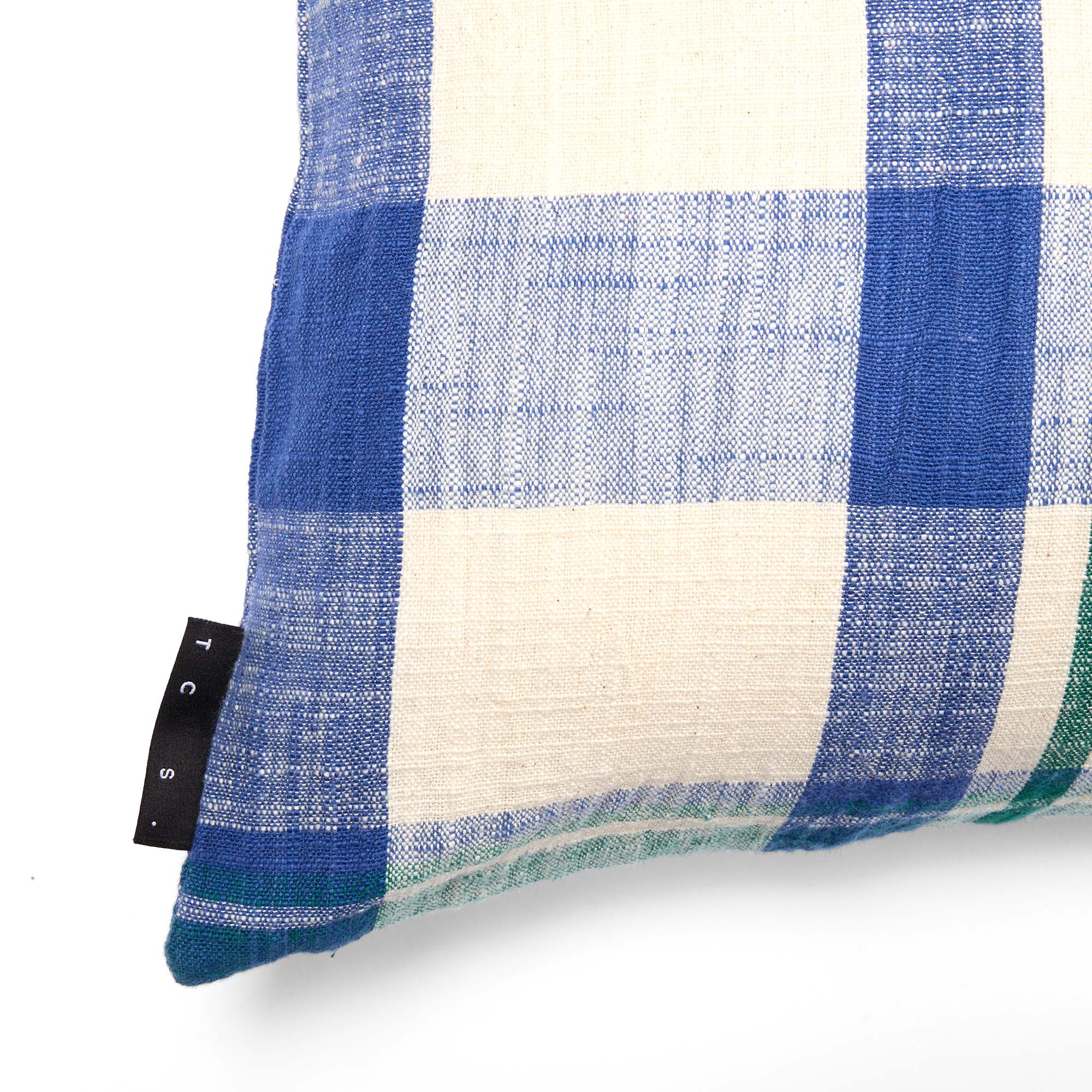 Marabar Cushion Cover Blue & Cinnabar 50 x 50cm - Image 7