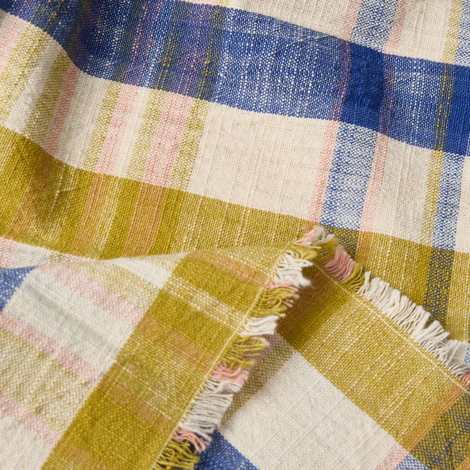 Marabar Napkins Blue & Chartreuse 50 x 50cm (Set of 2) - Image 5