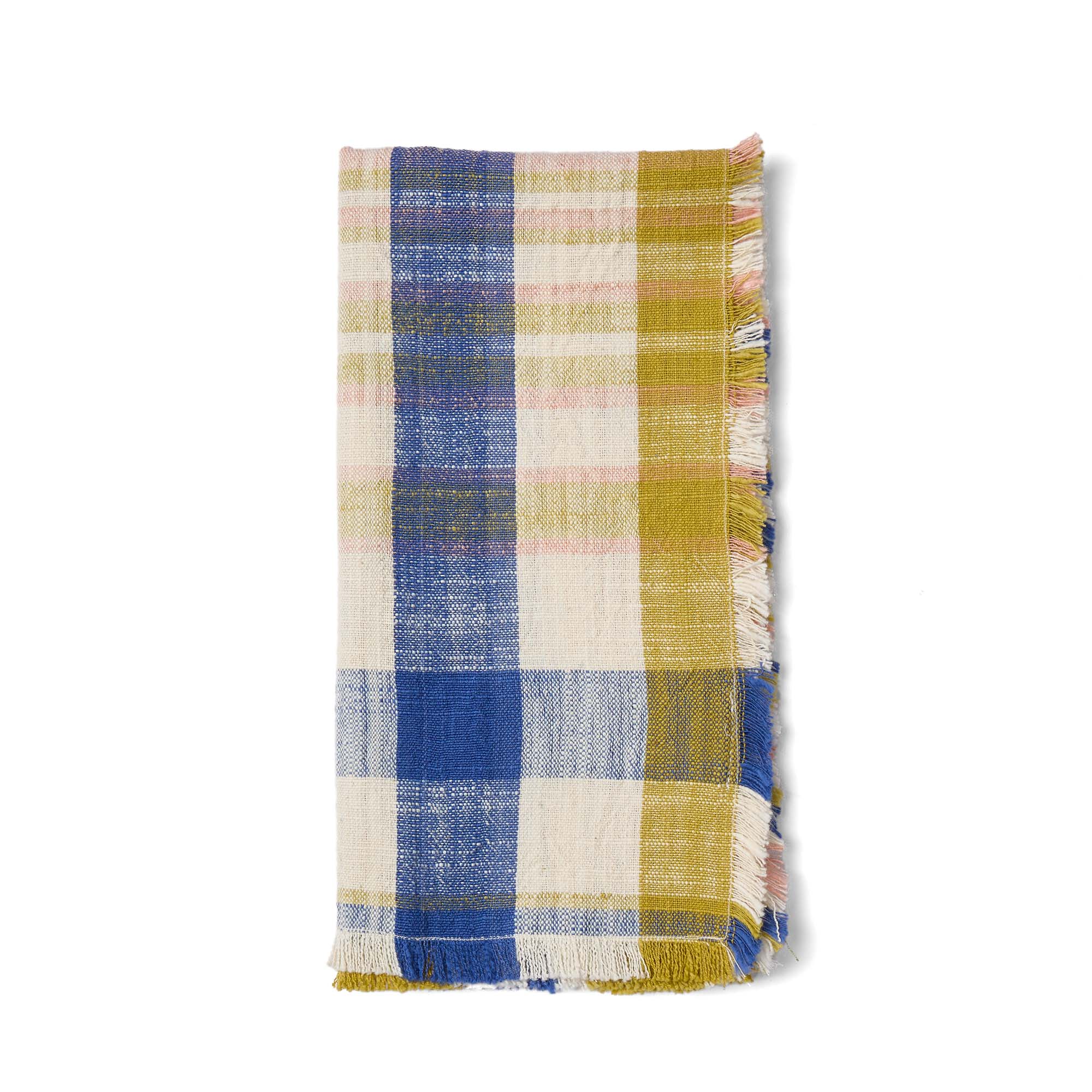 Marabar Napkins Blue & Chartreuse 50 x 50cm (Set of 2) - Image 6