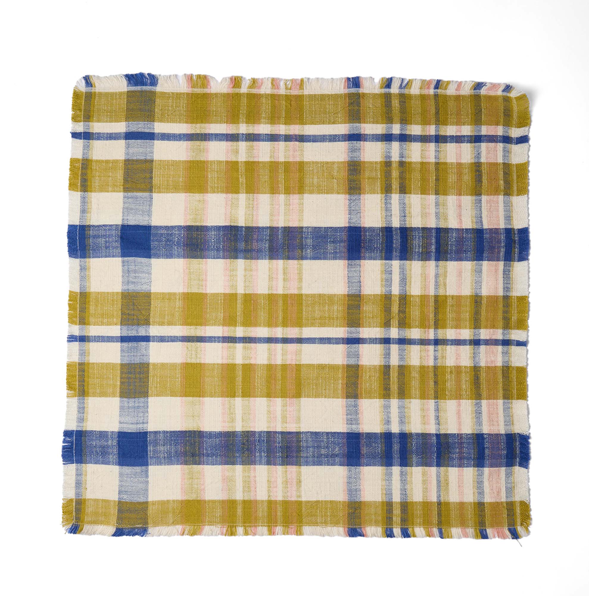 Marabar Napkins Blue & Chartreuse 50 x 50cm (Set of 2) - Image 7