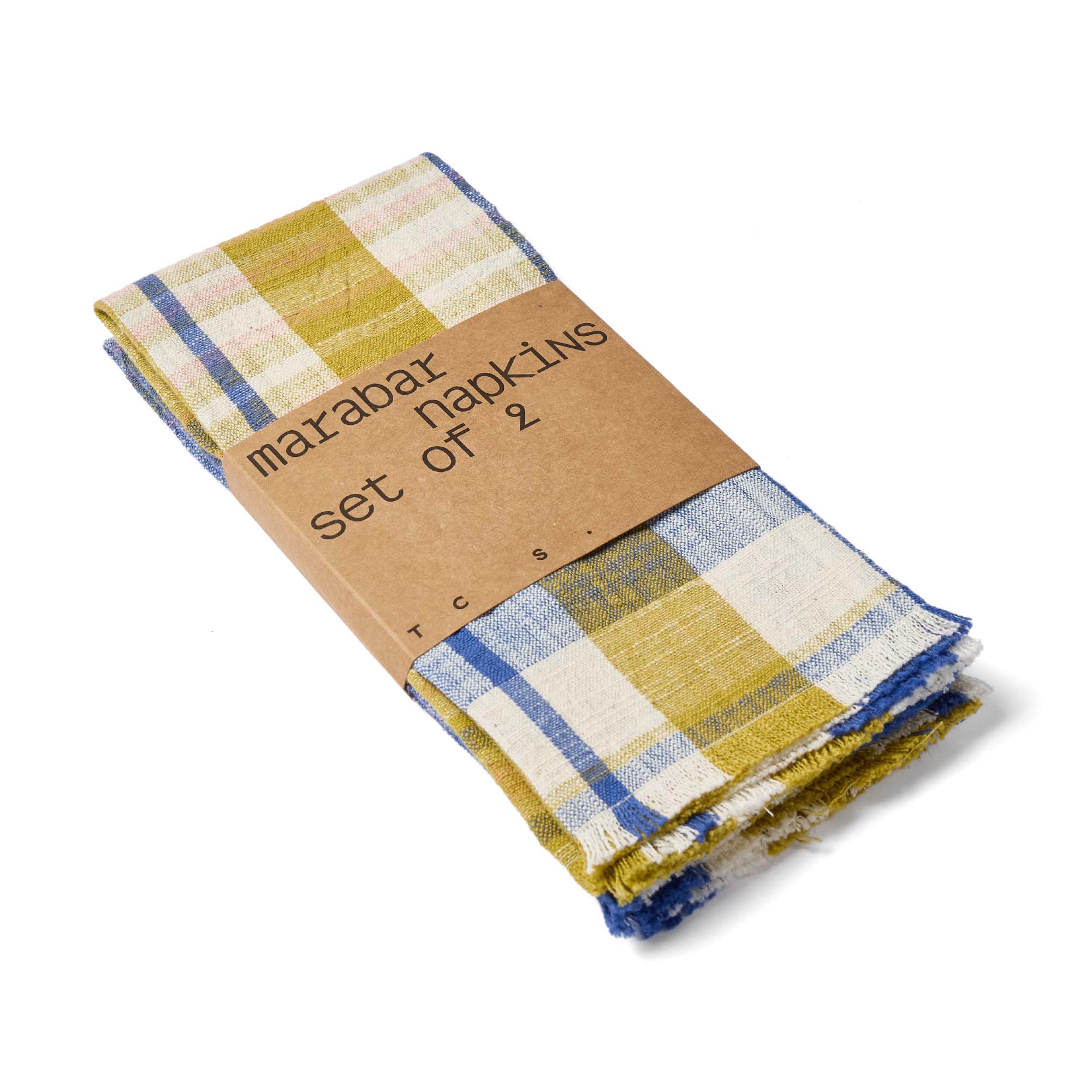 Marabar Napkins Blue & Chartreuse 50 x 50cm (Set of 2) - Image 8