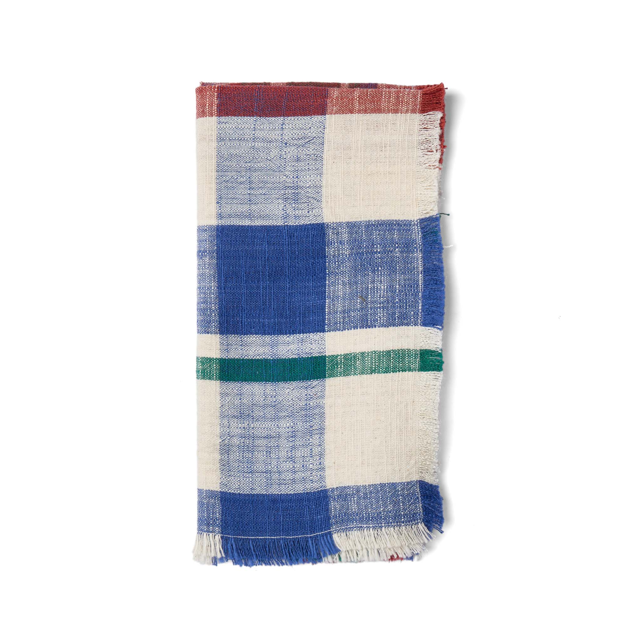 Marabar Napkins Blue & Cinnabar 50 x 50cm (Set of 2) - Image 5