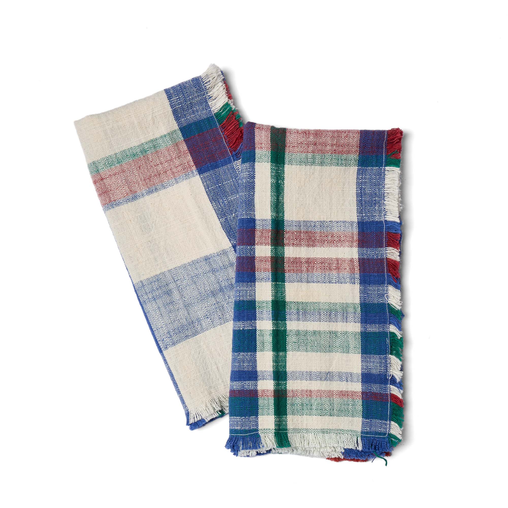 Marabar Napkins Blue & Cinnabar 50 x 50cm (Set of 2) - Image 6