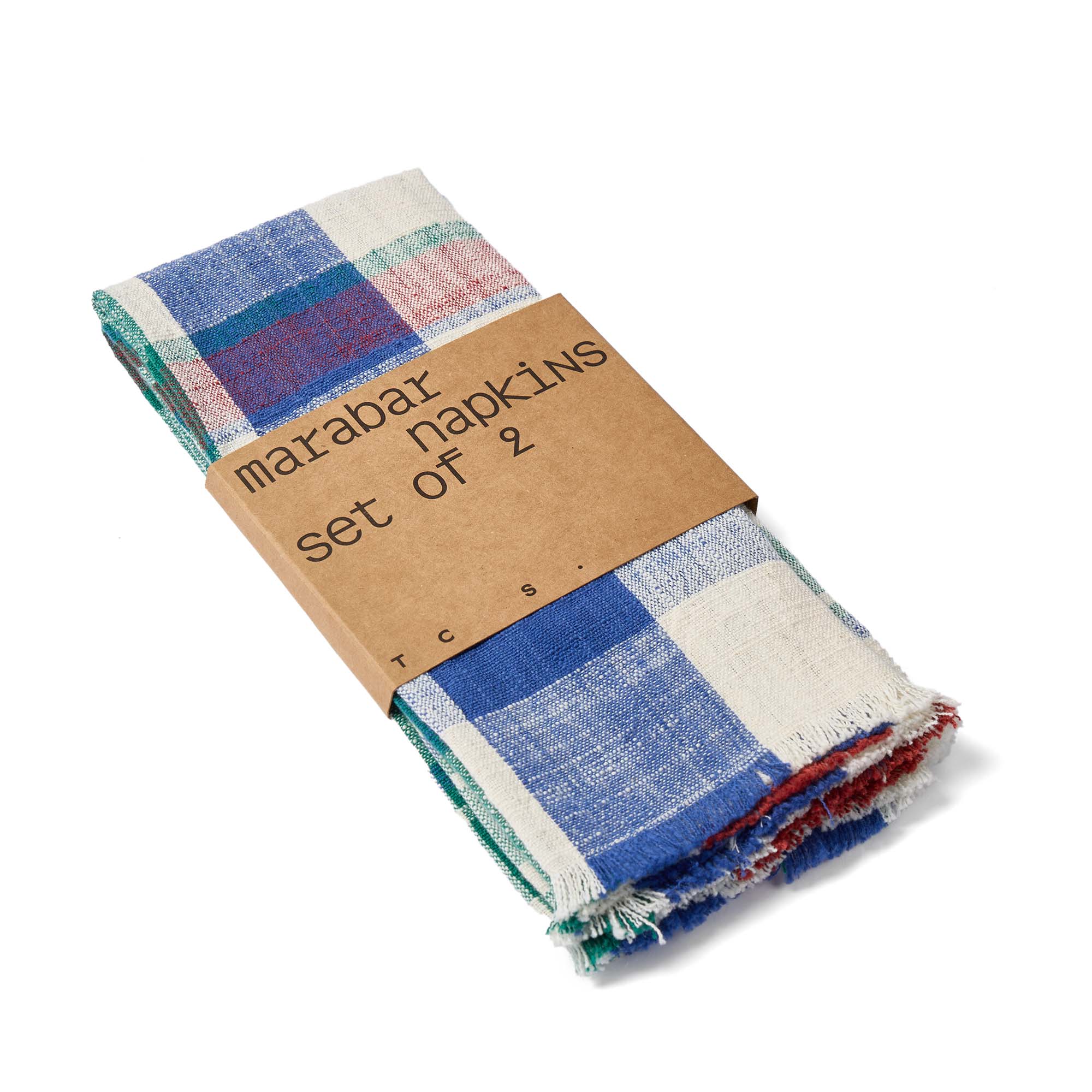 Marabar Napkins Blue & Cinnabar 50 x 50cm (Set of 2) - Image 8