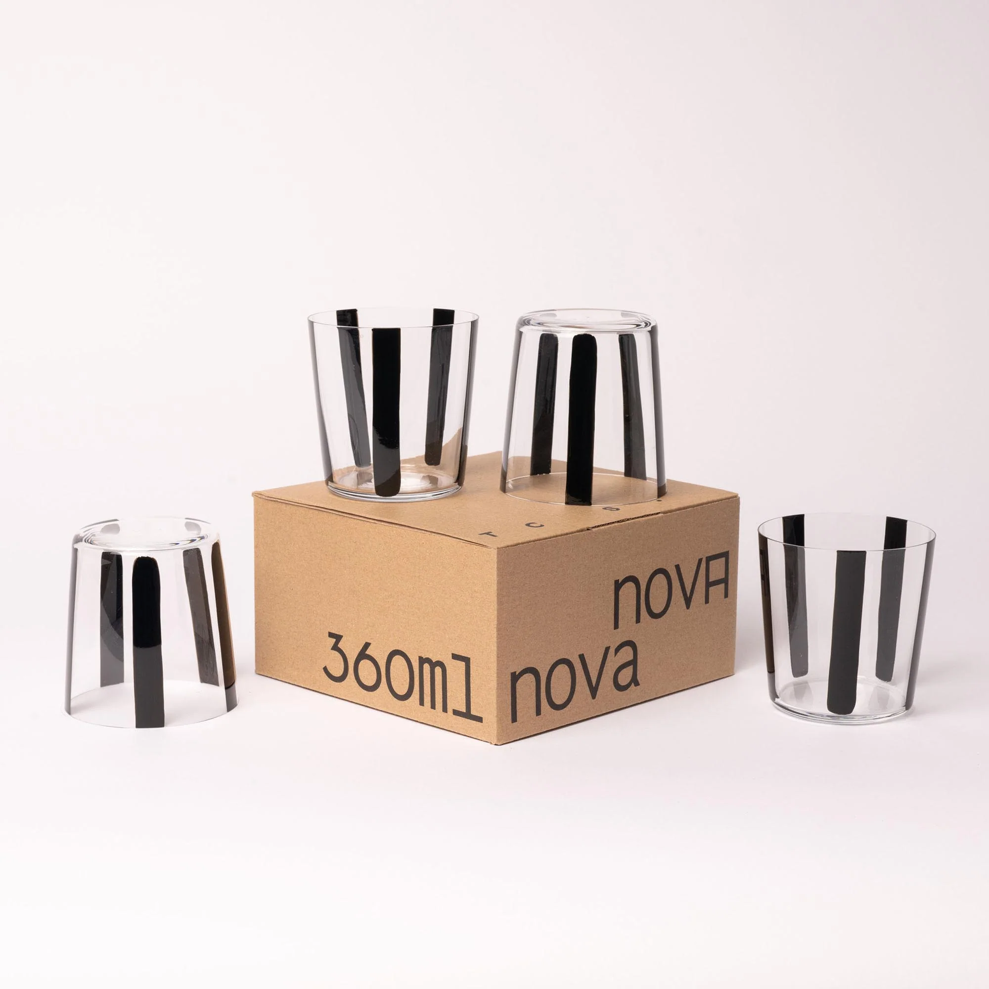 Nova Stripe Black 360ml (Set of 4) - Image 6