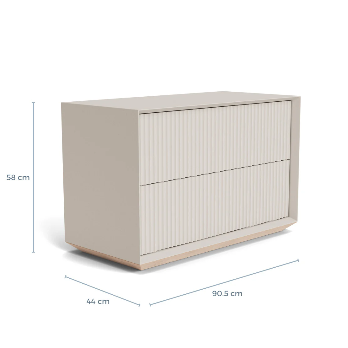 Pillar 2 Drawer Unit Stone - Image 9