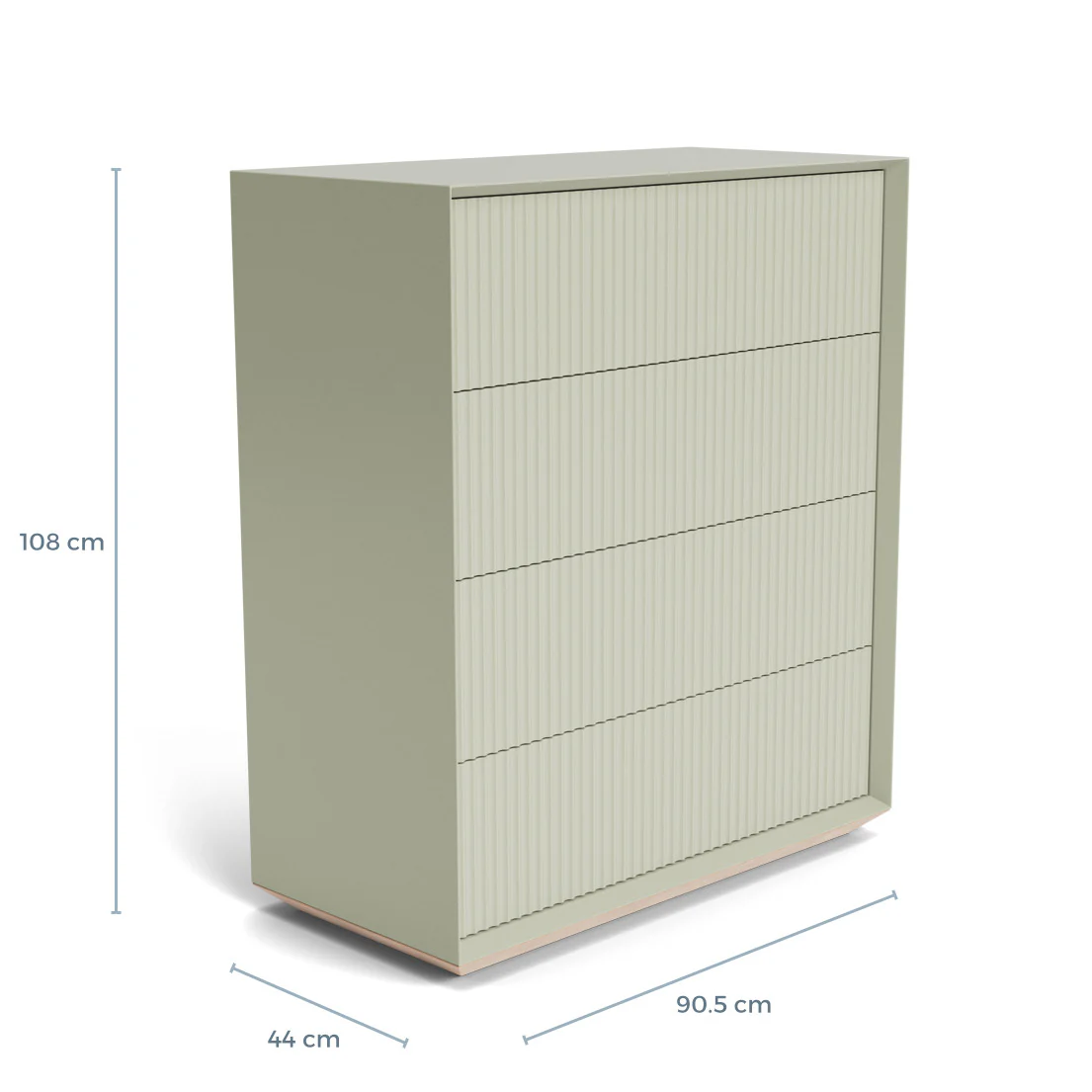 Pillar 4 Drawer Chest Lichen - Image 10