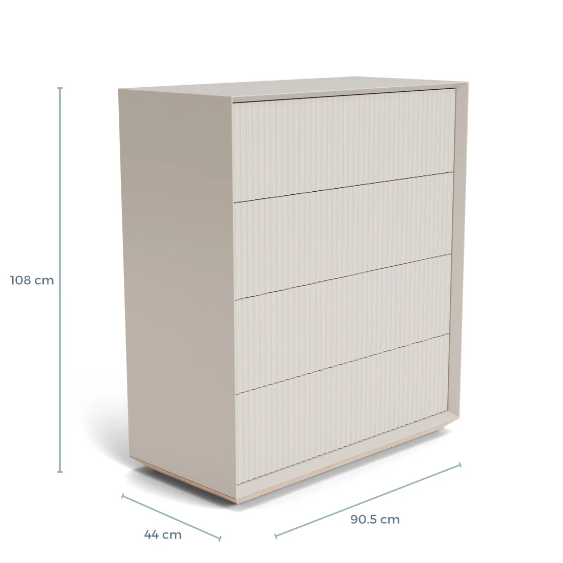 Pillar 4 Drawer Chest Stone - Image 13