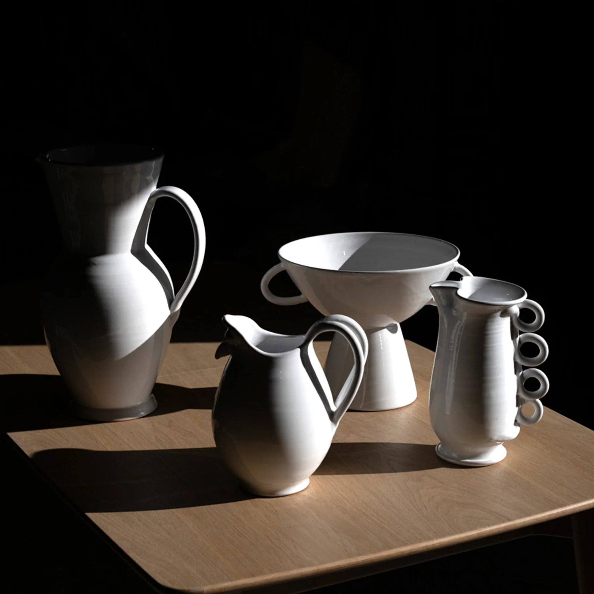 Puglia White Jug 26cm - Image 5
