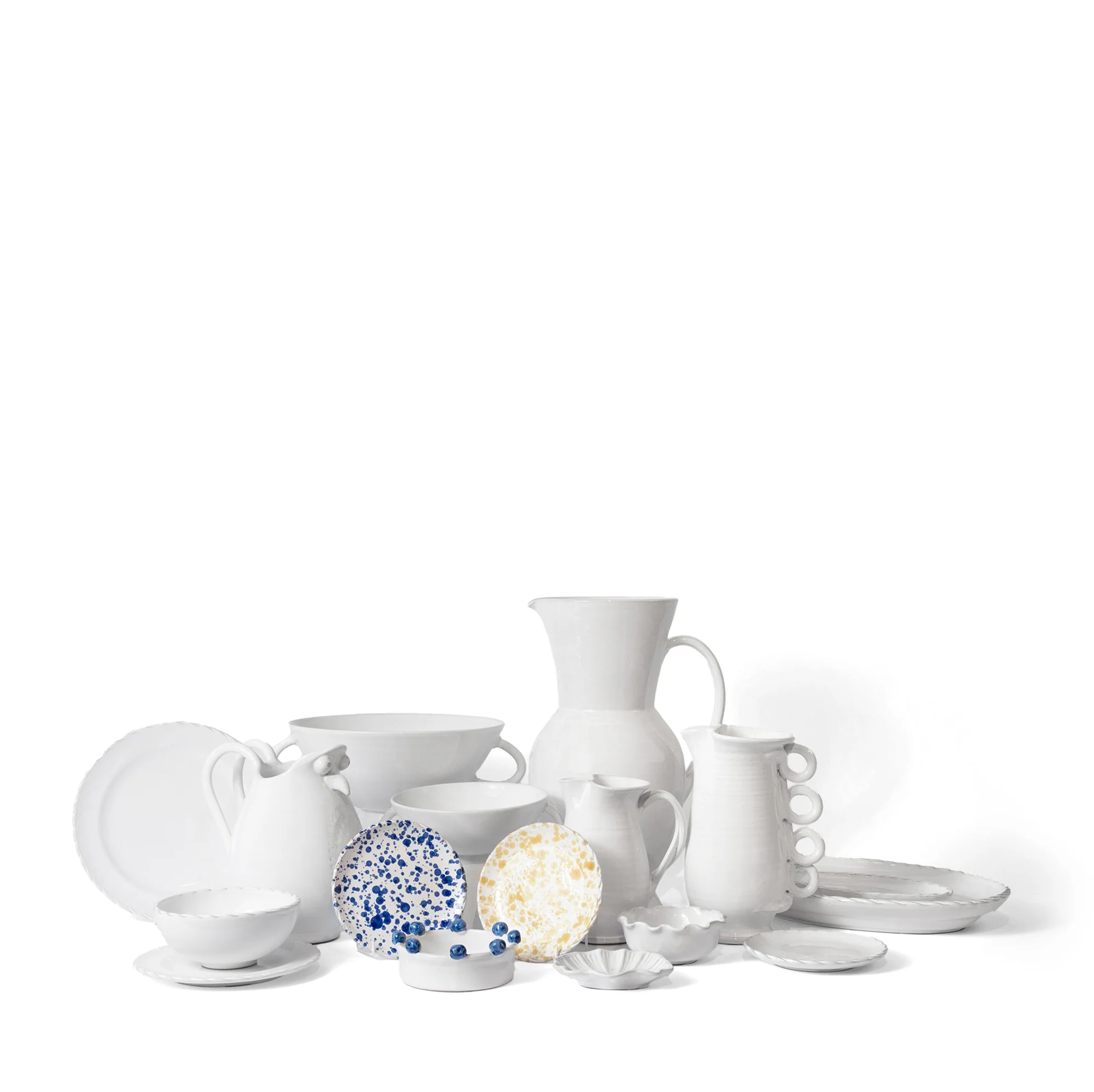 Puglia White Blueberry Serving Bowl - Image 4