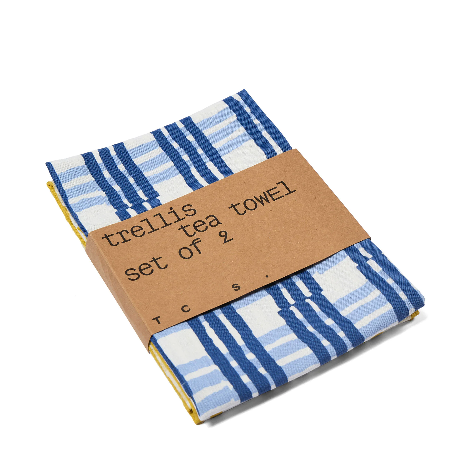 Trellis Blue/ Yellow Tea Towels (Set of 2) - Image 7