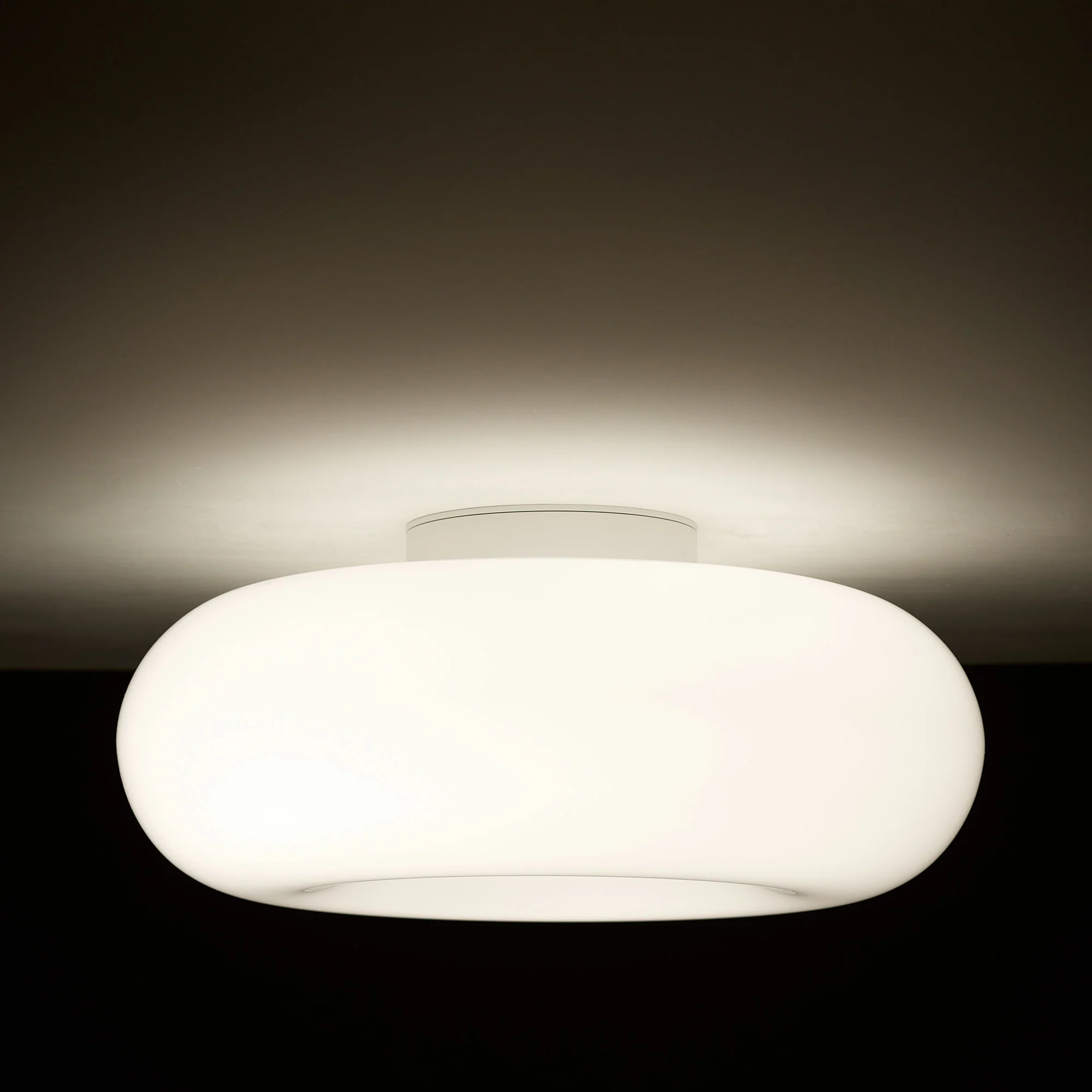 Torus Dimmable Large Flush Ceiling & Wall Light Opal - Image 4